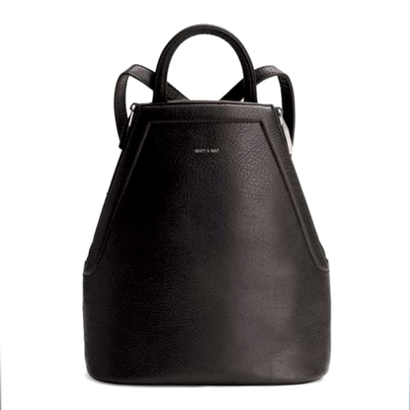 Matt & Nat Handbags - Mat and Nat Chanda backpack, Excellent condition. Black w silver details!